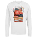 Cozy Cat on Knitted Blankets Women's Long Sleeve