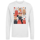 Autumn Cats with Leaves Women's Long Sleeve T-Shirt