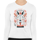 Pumpkin Spice Goat Autumn Coffee Women's Long Sleeve