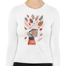 Autumn Coffee Cup Women's Long Sleeve Shirt