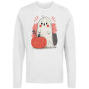 Cute Halloween Ghost Pumpkin Women's Long Sleeve Shirt