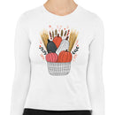 Autumn Harvest Pumpkin Basket Women's Long Sleeve Shirt