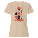 Cute Pumpkin Faces Halloween Art Women's T-shirt