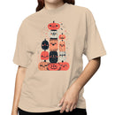 Cute Pumpkin Faces Halloween Art Women's T-shirt