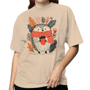 Cute Hedgehog Autumn Leaves Women's T-shirt