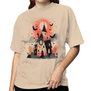 Spooky Haunted House with Bats Women's T-shirt
