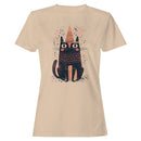 Whimsical Cat Witch Hat Women's T-shirt