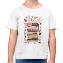 Cat on Books with Leaves Toddler's T-shirt