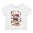 Cat on Books with Leaves Toddler's T-shirt
