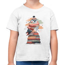 Toddler's T-shirt Cozy Owl on Books with Scarf