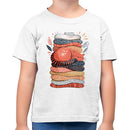 Toddler's T-shirt - Cozy Cat on Knitted Blankets