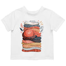 Toddler's T-shirt - Cozy Cat on Knitted Blankets