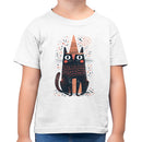 Whimsical Cat Witch Hat Toddler T-shirt