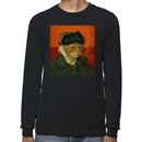 Cat Smoking Pipe Vintage Style Men's Long Sleeve Shirt