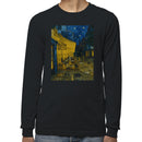 Men's Long Sleeve Starry Night Street Scene T-Shirt