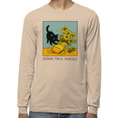 Cat Sunflower Smash Men's Long Sleeve T-Shirt