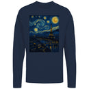 Paris Eiffel Tower Starry Night Men's Long Sleeve