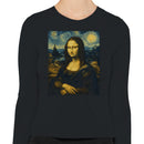 Mona Lisa Starry Night Women's Long Sleeve Shirt