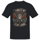 Turn It Up Skull Rock Bandana Men's T-shirt