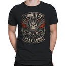 Turn It Up Skull Rock Bandana Men's T-shirt