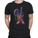 Skeleton Rock Guitarist Retro Art Men's T-shirt