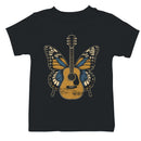 Youth's T-shirt with Butterfly Wings Acoustic Guitar Art