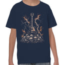 Youth's Electric Guitar Skulls Lightning T-shirt