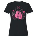 Women's T-shirt Pink Boxing Gloves Breast Cancer Ribbon