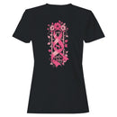 Women's T-shirt Pink Ribbon Floral Awareness
