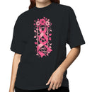Women's T-shirt Pink Ribbon Floral Awareness