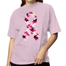 Pink Camo Awareness Ribbon Women's T-shirt