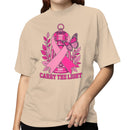 Carry The Light Pink Ribbon Butterfly T-shirt