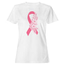 Floral Pink Ribbon Breast Cancer Awareness T-shirt