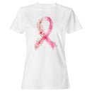Floral Pink Ribbon Watercolor Women's T-shirt