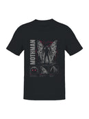 MOTHMAN Red Eyes Cryptid Anatomy Men's T-shirt