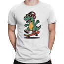 Dinosaur Skater Headphones Men's T-shirt