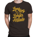 Dachshund Quote Men's T-shirt - Long Dog, Longer Attitude