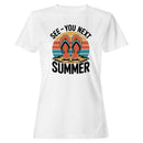 Women's T-shirt - See You Next Summer Retro Flip Flops