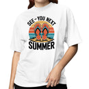 Women's T-shirt - See You Next Summer Retro Flip Flops