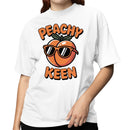 Women's T-shirt - Peachy Keen Sunglasses Cartoon Peach