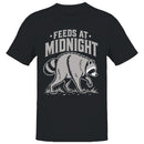 Feeds at Midnight Raccoon Humor Men's T-shirt