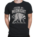 Feeds at Midnight Raccoon Humor Men's T-shirt