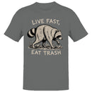 Live Fast Eat Trash Raccoon Humor Men's T-shirt