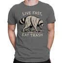Live Fast Eat Trash Raccoon Humor Men's T-shirt