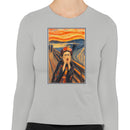 Frida Kahlo Meets The Scream Women's Long Sleeve Shirt