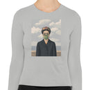 Surreal Portrait Floral Crown Women's Long Sleeve
