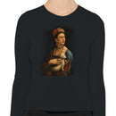 Floral Crown Portrait Women's Long Sleeve T-Shirt