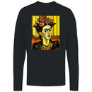 Geometric Floral Frida Portrait Women's Long Sleeve Shirt