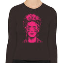 Surreal Pink Multi-Eye Portrait Women's Long Sleeve