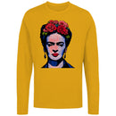 Pop Art Portrait Floral Crown Women's Long Sleeve